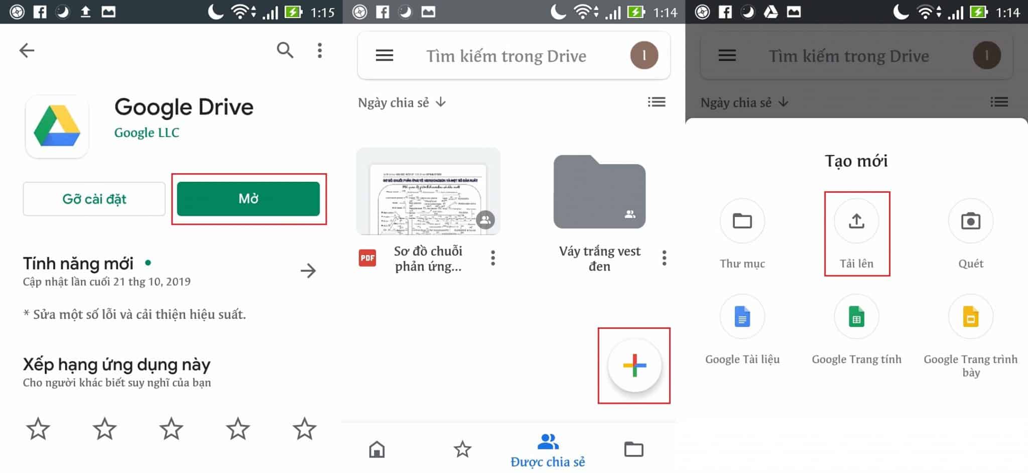 Sử dụng Google Drive bước 1